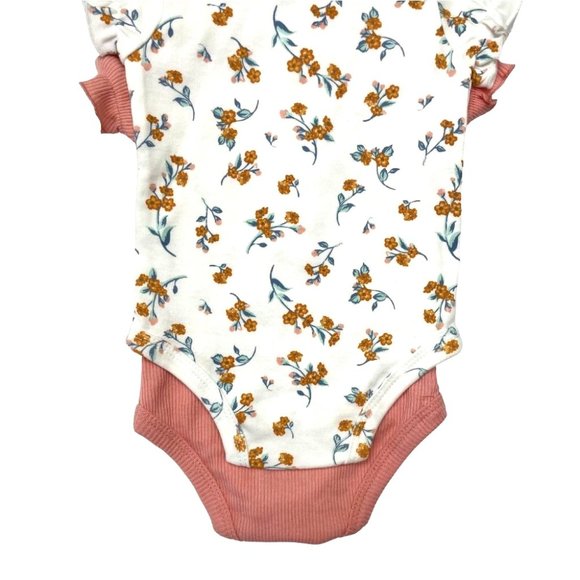 Baby Girl 3 pack Short Sleeve Onesies Bodysuits 0 - 9 Months Nicole Miller - Picture 4 of 4